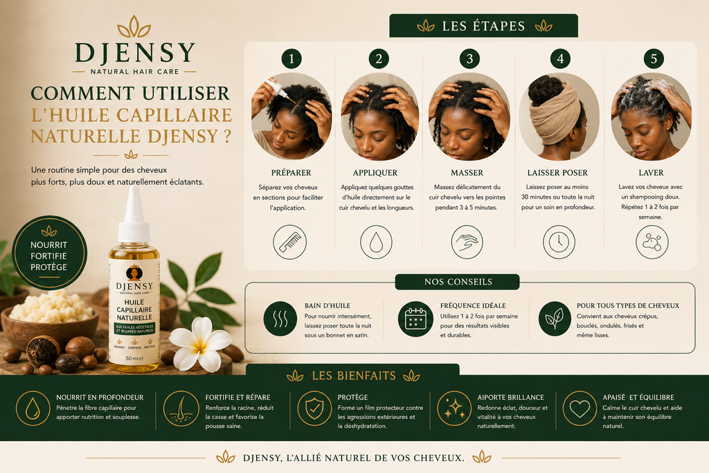 Huile Capillaire Naturelle DJENSY – 50 ml