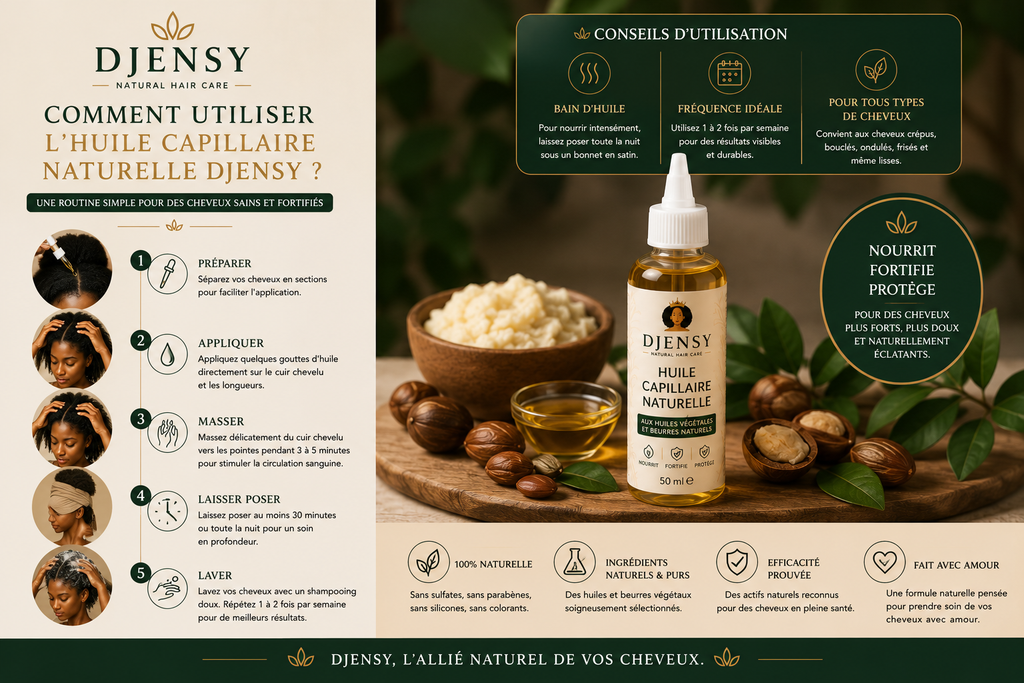 Huile Capillaire Naturelle DJENSY – 50 ml