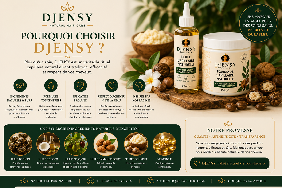 Huile Capillaire Naturelle DJENSY – 50 ml
