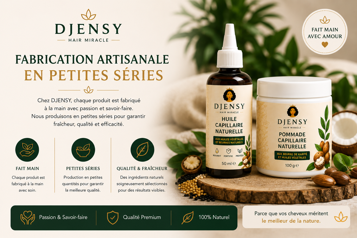 Pack Duo DJENSY – Huile & Pommade Capillaire Naturelle