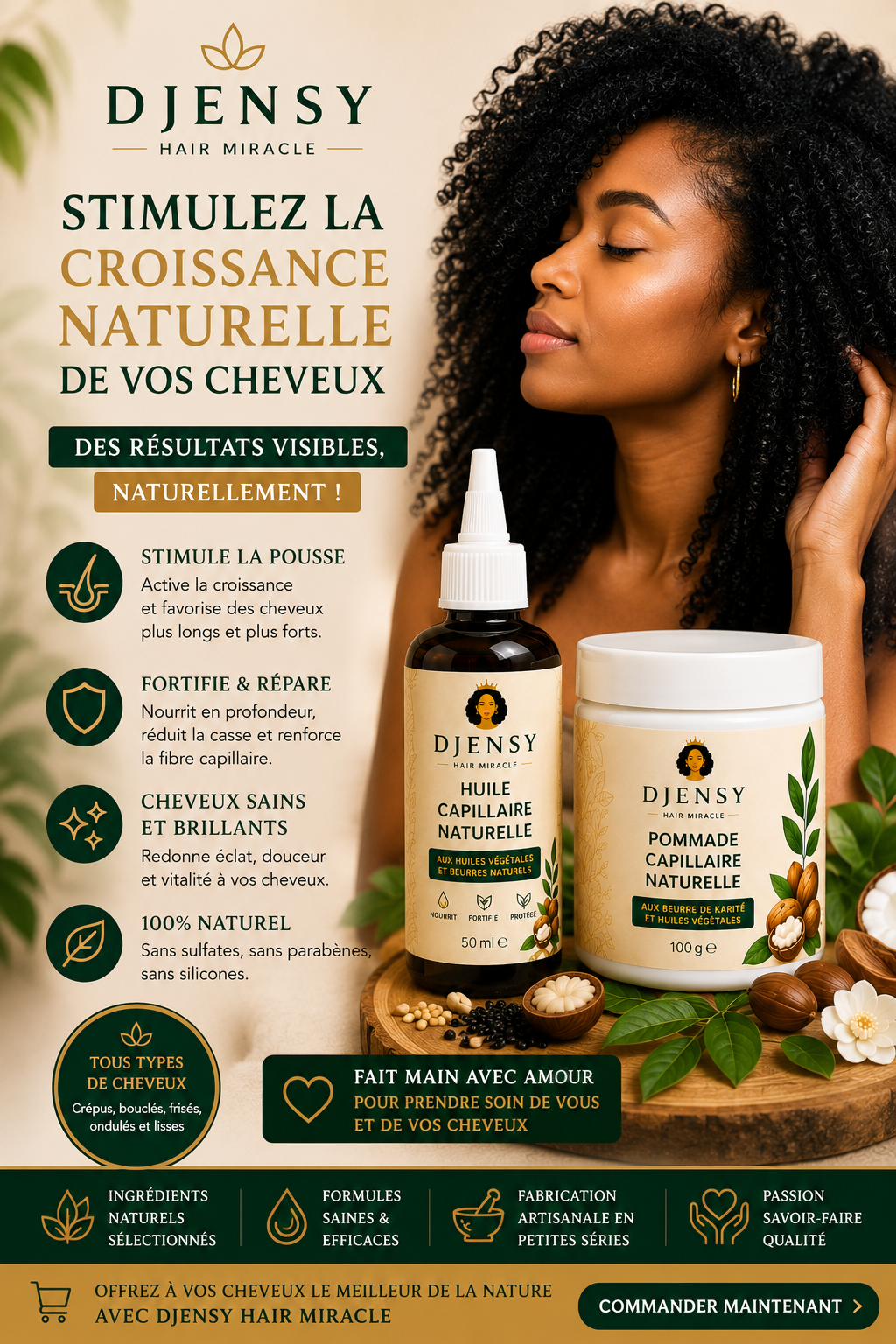 Pommade Capillaire Naturelle – DJENSY Hair Miracle